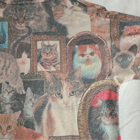 The Lost Gods Shirt Adult Small Cats All Over Print Short Sleeve Graphic Print - Picture 9 of 16